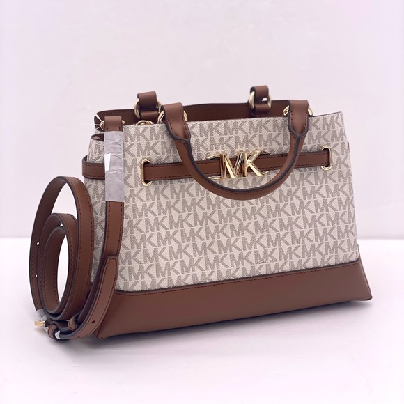Michael Kors Reed Small Belted
Satchel Shoulder Crossbody Bag MK Vanilla - Picture 6 of 12
